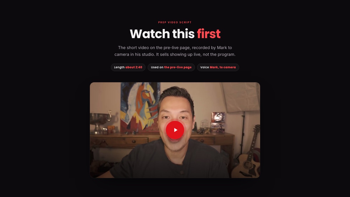 Prep video script preview